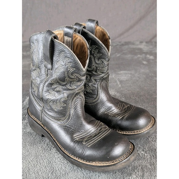 Ariat Fatbaby Heritage Cowgirl Boots Women's Size 10 B Black Leather Western - Picture 1 of 11